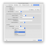 option for assigning the language of a pdf in the document properties window. (Shows Dutch UI)